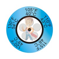 Термоиндикатор обратимый «Горячо» Hallcrest Numerical - Термоиндикаторная наклейка Thermax 5 Clock