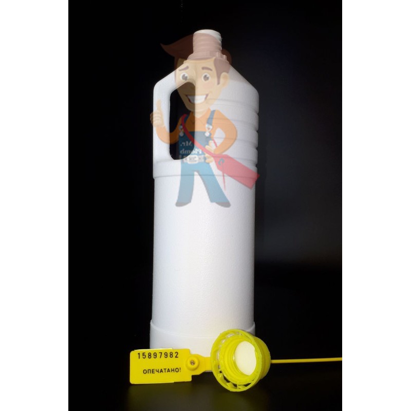 Пластиковая бутылка "ЧИБИС" 1 л с узким горлом (19 мм) для взятия проб в комплекте с пломбой - фото 2