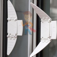 Блокиратор “ГРЕБЕНКА” - Блокиратор-бабочка для раздвижных окон и шкафов-купе, 2 шт.
