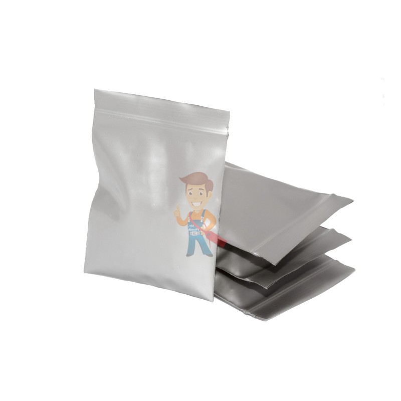 Упаковочные цветные зип пакеты Forceberg HOME & DIY с замком zip-lock 6х7 см, серебристый, 50 шт