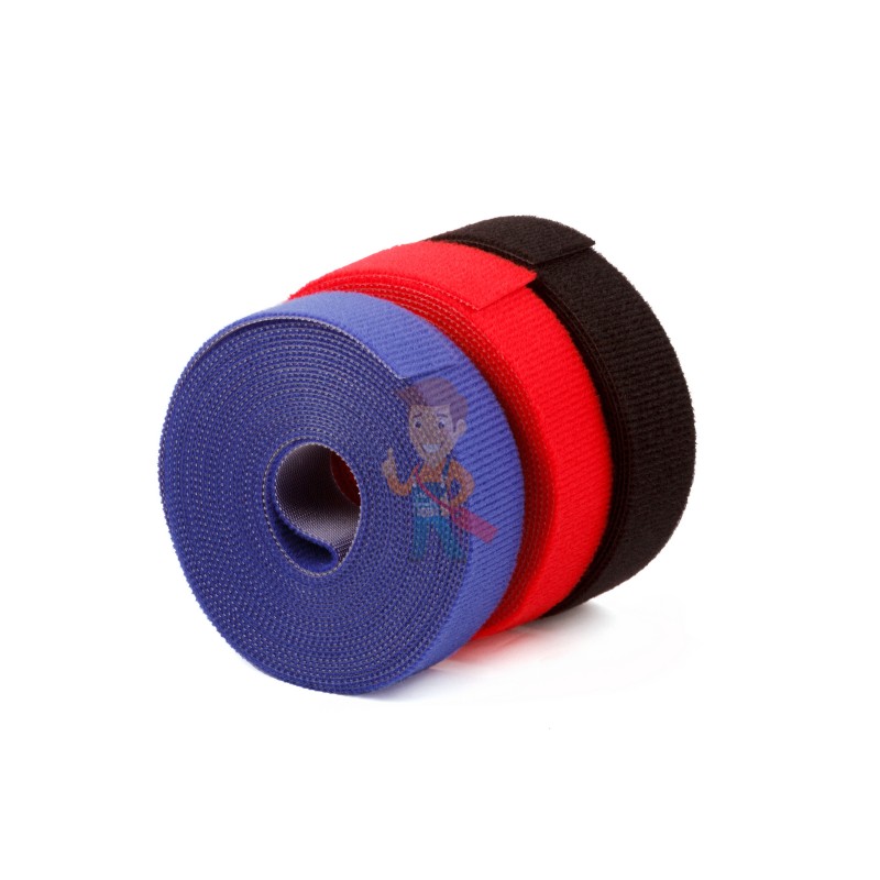 Многоразовая нейлоновая лента-липучка Forceberg Home & DIY 25 мм для стяжки и подвязки, синяя, 5 м - фото 6