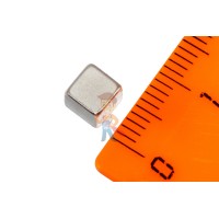 Неодимовый магнит прямоугольник 50х20х4 мм - Неодимовый магнит прямоугольник 5х5х5 мм, жемчужный