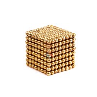 Forceberg TetraCube - куб из магнитных кубиков 7 мм, стальной, 216 элементов  - Forceberg Cube - куб из магнитных шариков 2,5 мм, золотой, 512 элементов