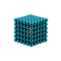 Forceberg Cube - куб из магнитных шариков 5 мм, жемчужный, 216 элементов - Forceberg Cube - куб из магнитных шариков 6 мм, бирюзовый, 216 элементов