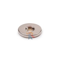Неодимовый магнит прямоугольник 52х12х6 мм - Неодимовый магнит диск 20х3 мм с зенковкой 4.5/7.5 мм