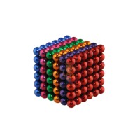 Forceberg Cube - Куб из магнитных шариков 10 мм, стальной, 125 элементов - Forceberg Cube - куб из магнитных шариков 5 мм, цветной, 216 элементов