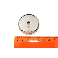 Неодимовый магнит диск 8х1.5 мм, золотой, 20шт, Forceberg - Магнитное крепление с отверстием В42
