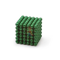 Forceberg TetraCube - куб из магнитных кубиков 6 мм, жемчужный, 216 элементов  - Forceberg Cube - куб из магнитных шариков 5 мм, зеленый, 216 элементов