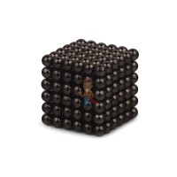 Forceberg Cube - куб из магнитных шариков 6 мм, жемчужный, 216 элементов - Forceberg Cube - куб из магнитных шариков 5 мм, черный, 216 элементов