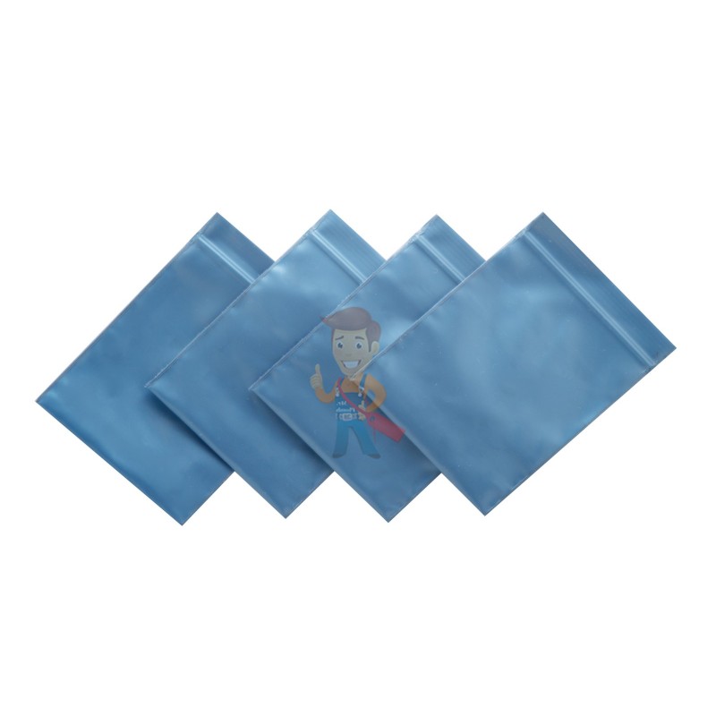 Упаковочные цветные зип пакеты Forceberg HOME & DIY с замком zip-lock 6х7 см, синий, 50 шт - фото 1